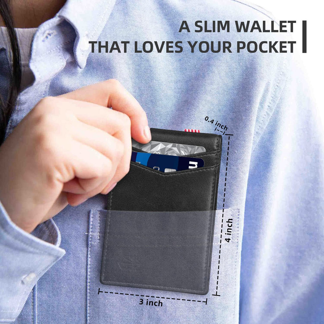 Zitahli Wallet for Men-6 Slots ID Window-Mens Wallets-S