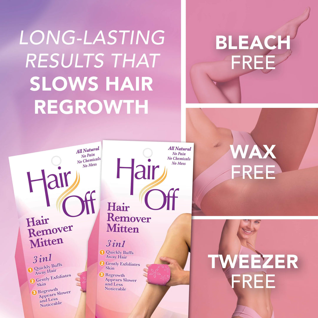 Mitten, 3 hair remover mittens (Pack of 4)