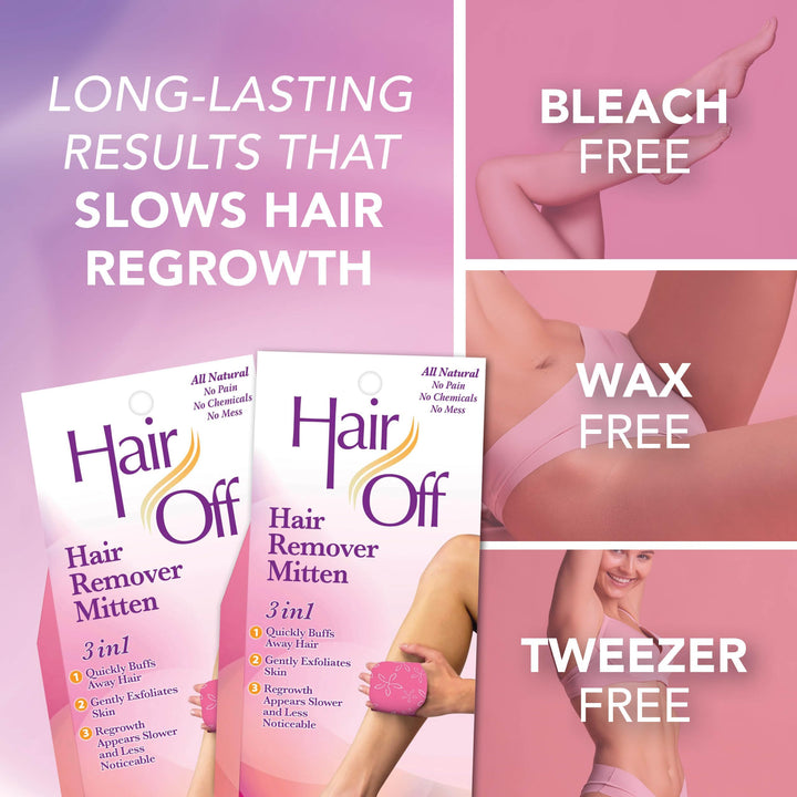 Mitten, 3 hair remover mittens (Pack of 4)