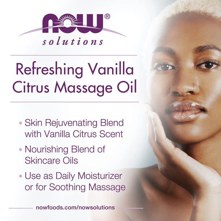 NOW Solutions, Refreshing Vanilla Citrus Massage Oil, S
