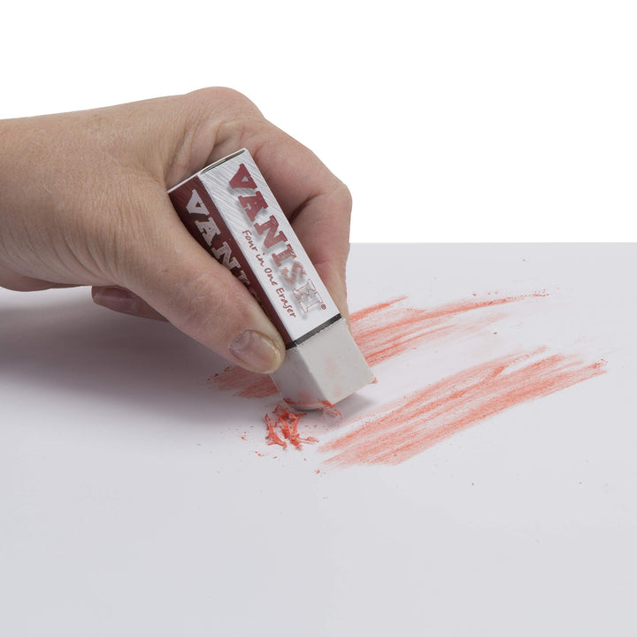 Vanish Four in One Art Eraser (1 Pack) -No Mess Pencil Eraser Replaces Hard Rubber Eraser, Vinyl &amp; Kneaded Eraser