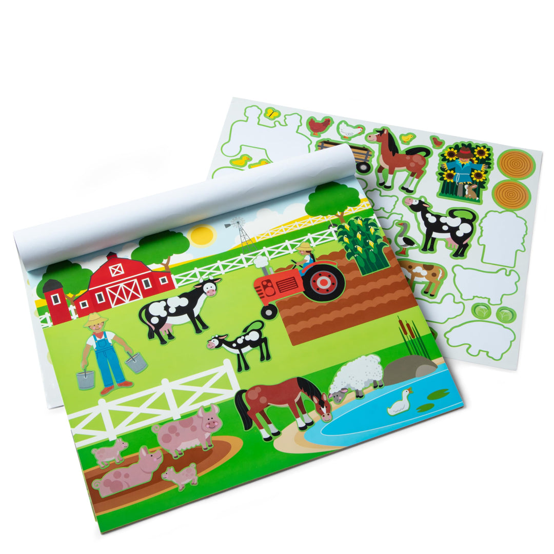Melissa &amp; Doug Reusable Sticker Pad: Habitats - 150+ Reusable Stickers - FSC Certified