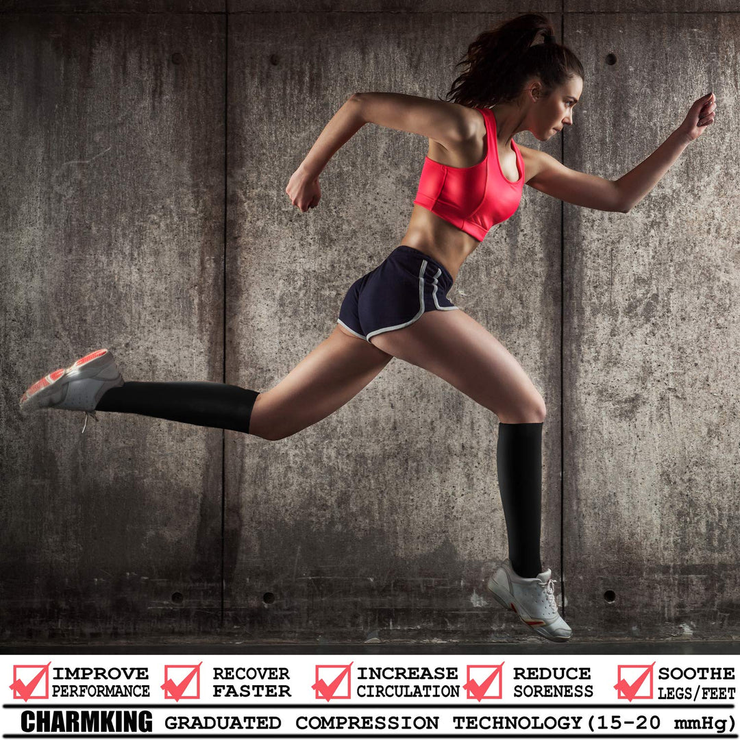 FEYHAY Copper Compression Socks (3 Pairs) 15-20 mmHg Circulation is Best Athletic & Daily for Men & Women, Running, Climbing (Small-Medium, 01 Black)