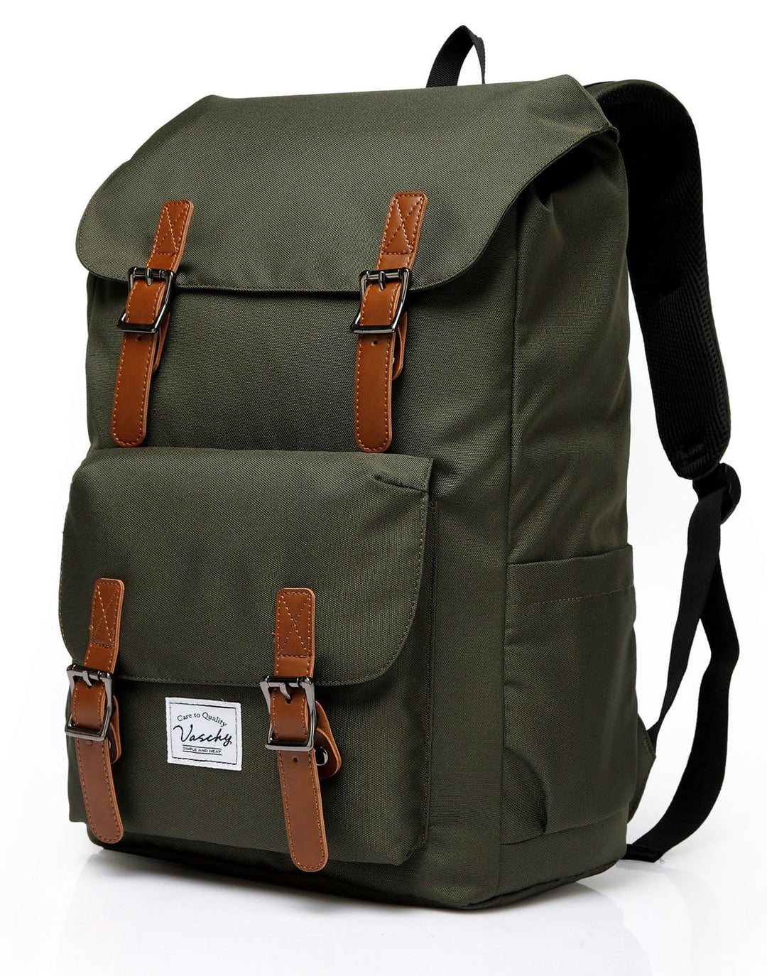 Outdoor Hiking Waterproof Rucksack College Bookbag 15.6in Laptop Backpack Green