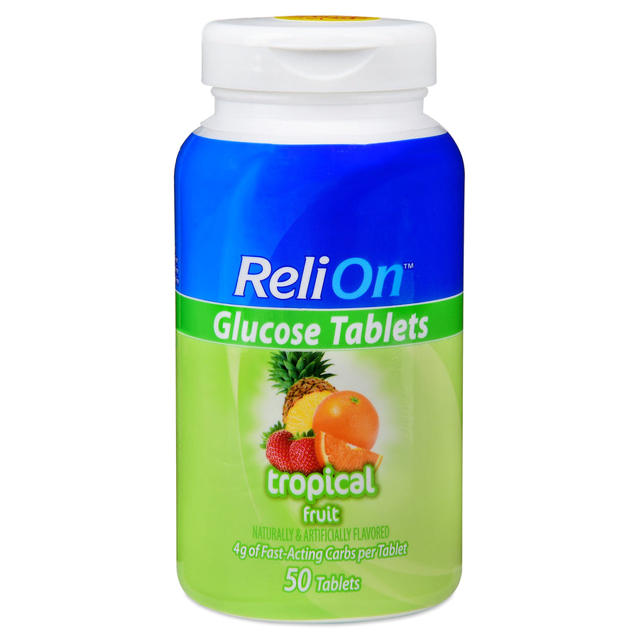 Relion Glucose Tablets - Tropical Fruit Flavor - 50 cou