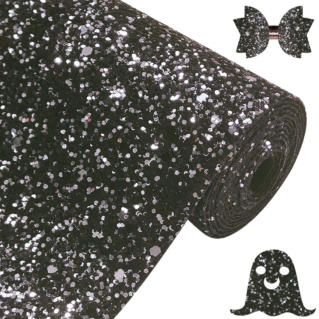 Sparkly Mint Green Chunky Glitter Faux Leather Roll 12 x 52 inch Shiny Mixed Color Spring Fabric for Princess Bows Crafts (17067#8)