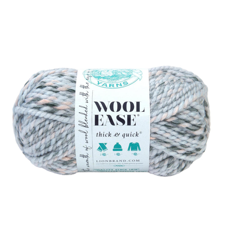 Wool-Ease Thick &amp; Quick Yarn, Soft and Bulky Yarn for Knitting, Crocheting, and Crafting, 1 Skein, Arctic Ice