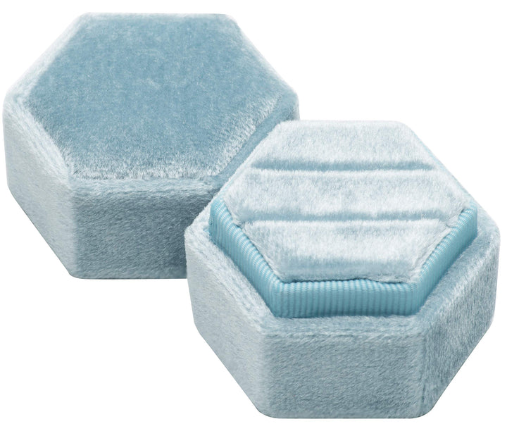 Giftop Premium Velvet Ring Bearer Box for Proposal Enga
