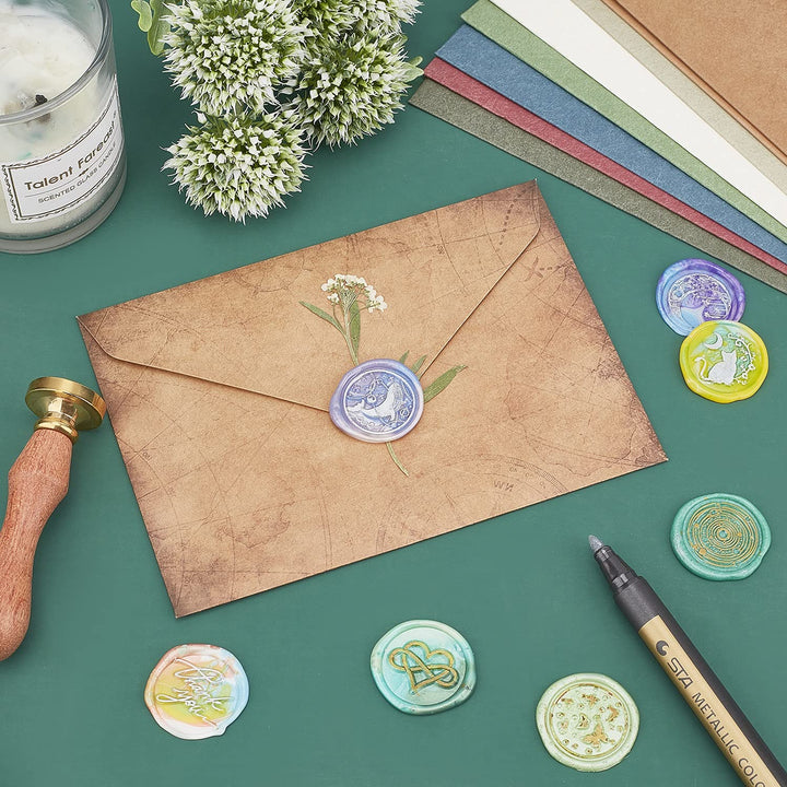Celtic Knot Wax Seal Stamp Celtic Knot Sealing Wax Stamps Heart 25mm Removable Brass Head Sealing Stamp with Wooden Handle for Wedding Invitations Envelope Christmas Thanksgiving Gift Wrap