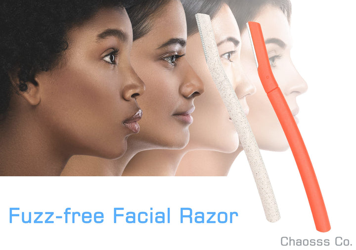 Chaosss &amp;., Facial Fuzz-Free Razor, Eyebrow Trimmer Chaosss Co. Professional Exfoliating Dermaplaning Tool, Peach Fuzz Shaver and Multipurpose Razor Home Skin Care for Women and Men (Pack of 4)