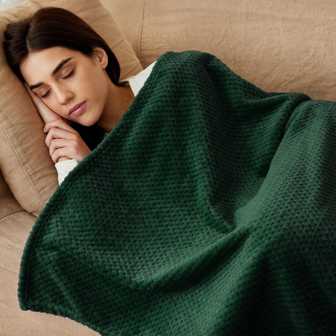Exclusivo Mezcla Fleece Throw Blanket Extra Large, Supe