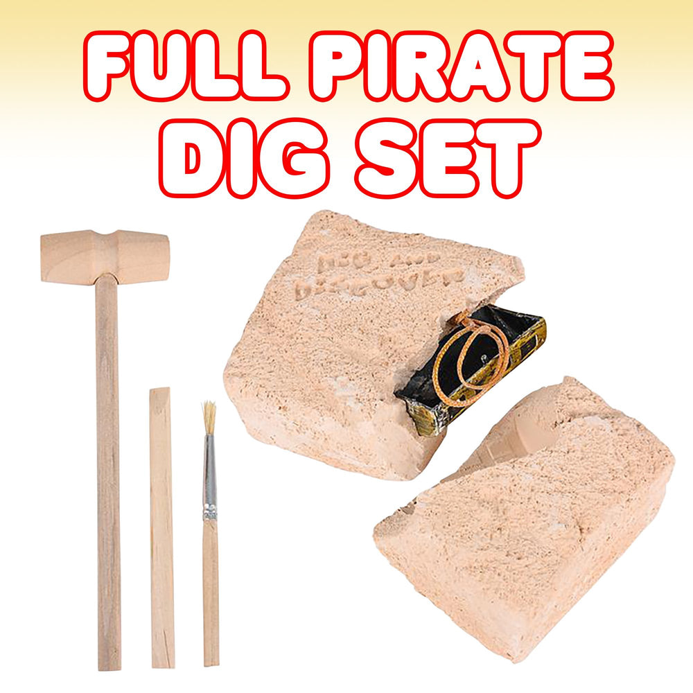 ArtCreativity Pirate Treasure Dig Kit for Kids - Gem Ex