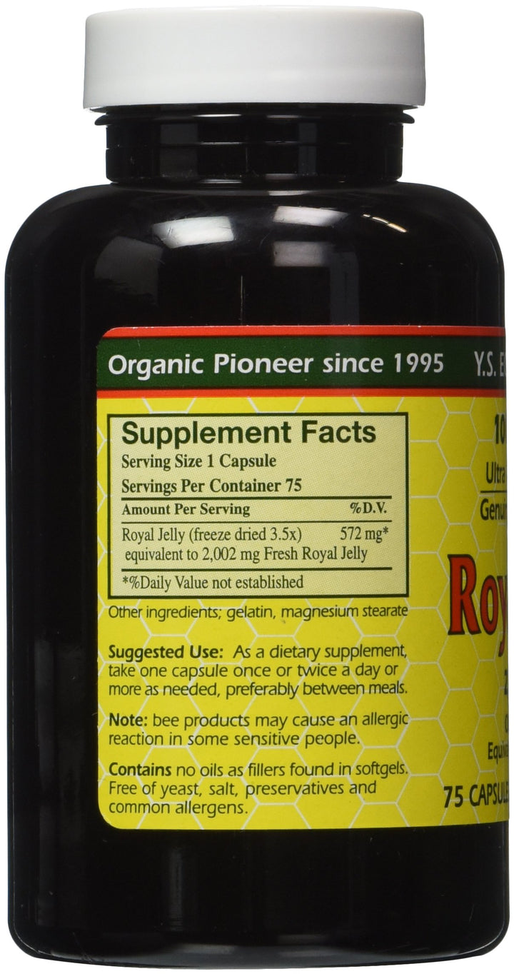 100% Pure Freeze Dried Fresh Royal Jelly - 2000 mg 75 Caps