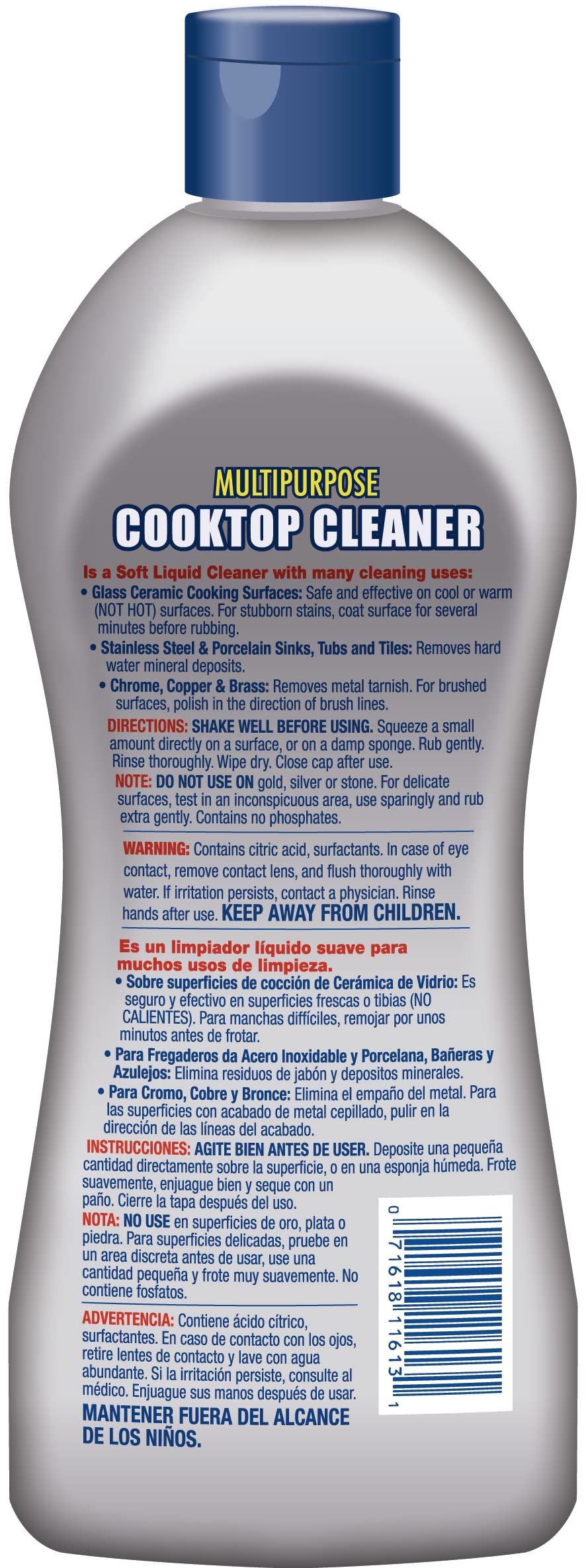 Bar Keepers Friend Cooktop Cleaner 13-Ounce Bottle 13 o