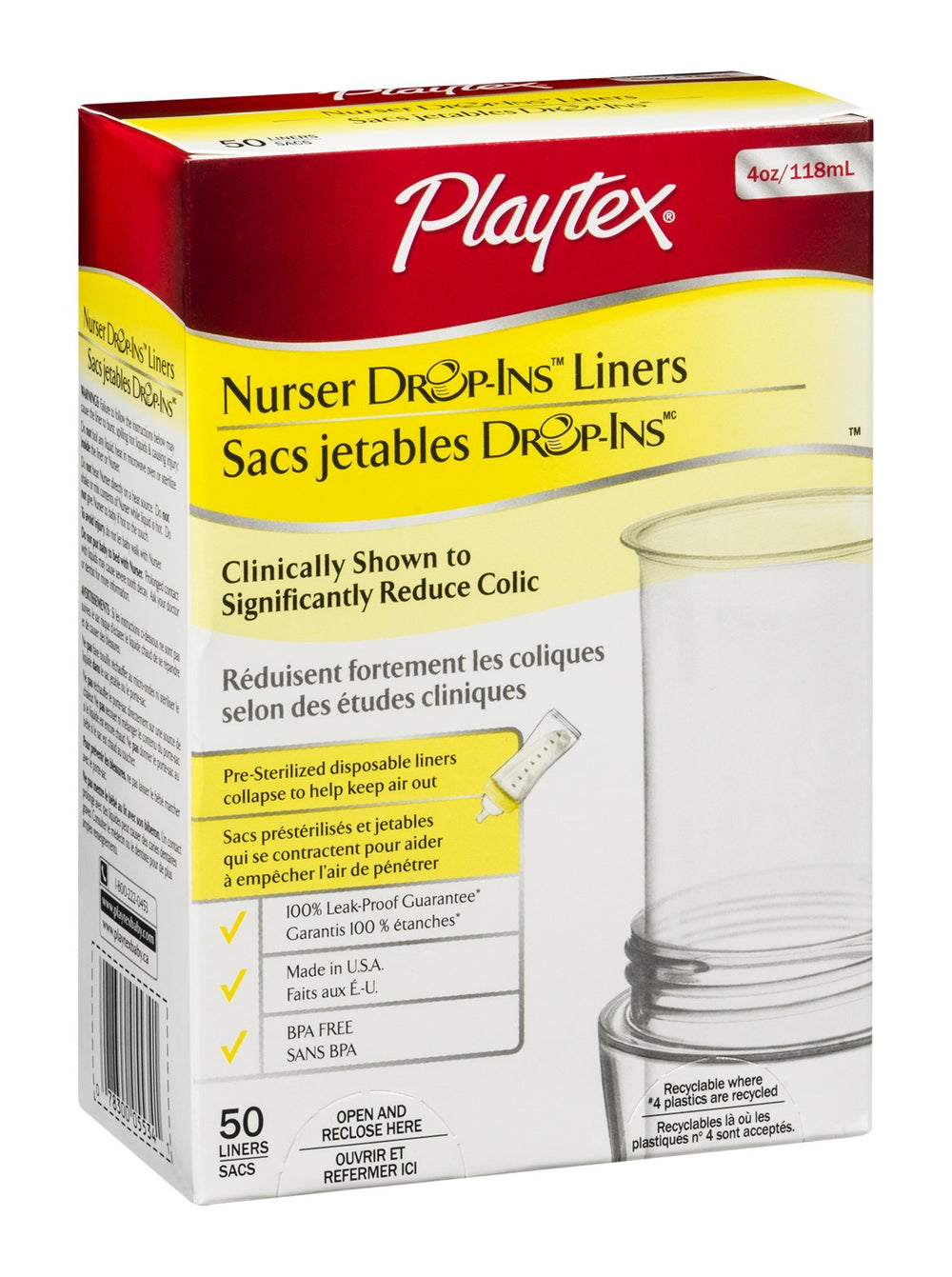 Playtex Playtex 5534/5745 4 Oz Drop-Ins Pre-Formed Soft
