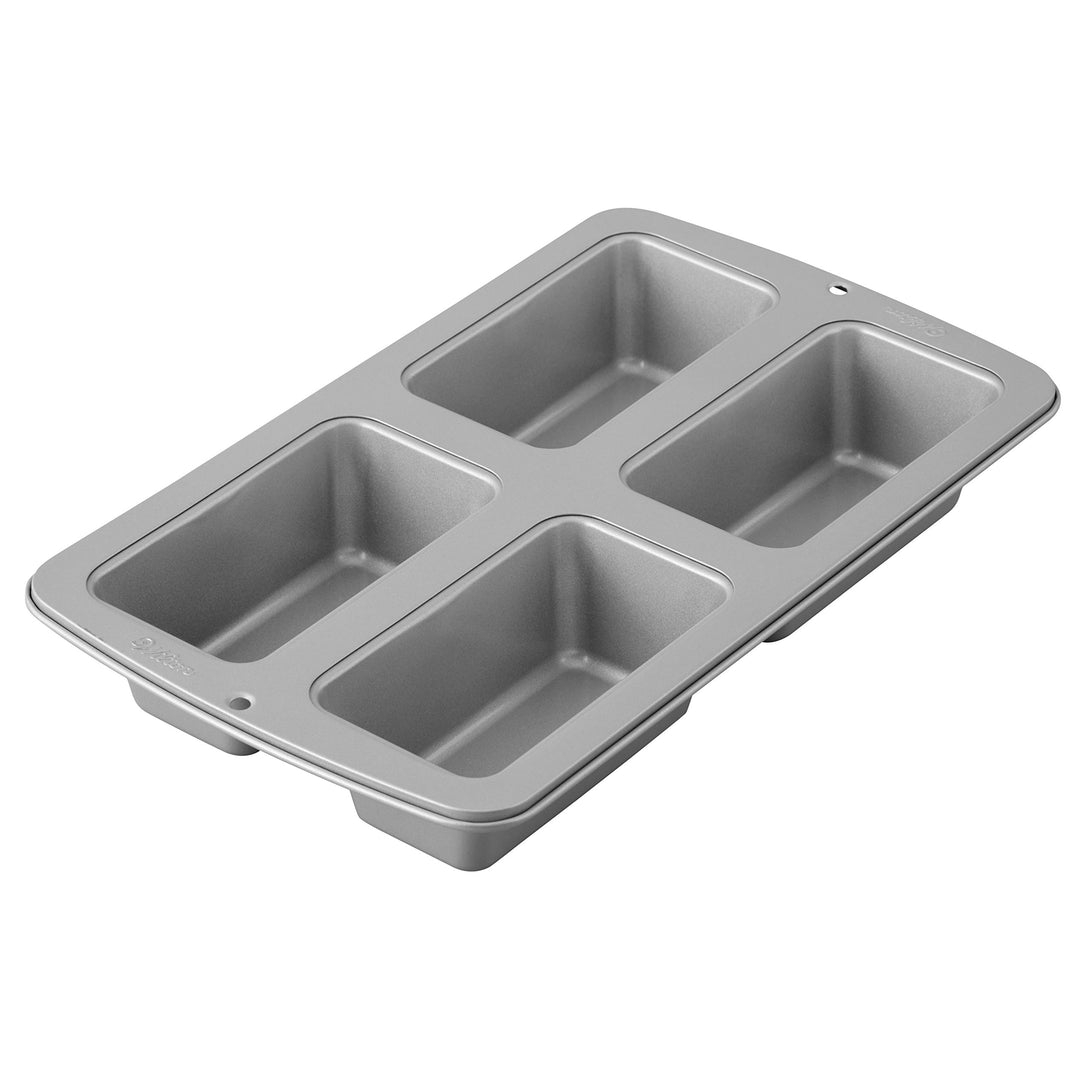 Recipe Right Non-Stick Mini Loaf Pan, 4-Cavity Cookware Set for Your Creations, Steel