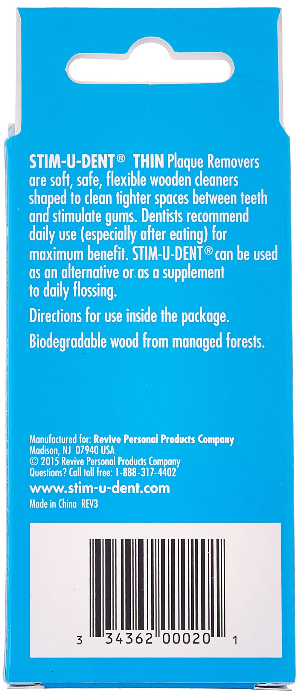 Stim-U-Dent Plaque Removers Thin Mint 160 Each (Pack of
