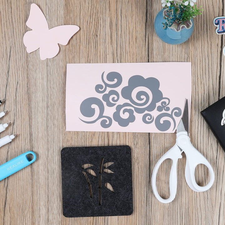 Craft Weeding Tools for Vinyl Cardstock Crafting Basic Set Scraper/Spatula/Scissors/Tweezers/Weeder Tool Kit for Cricut/Silhouette/Siser HTV/Oracal Vinyl