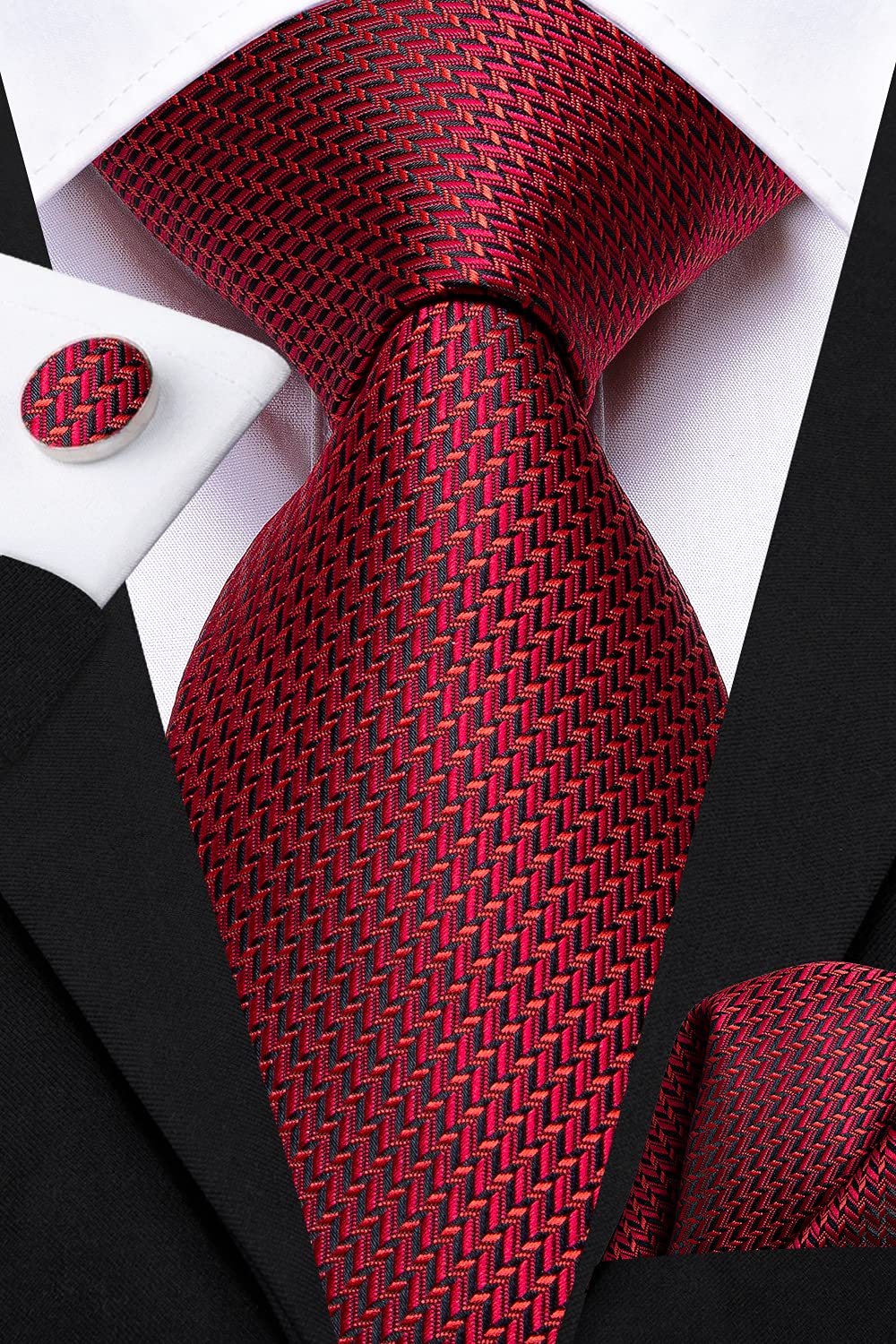 Dubulle Mens Paisely Floral Silk Tie for Men Striped Ne