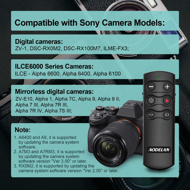 AODELAN Camera Remote Wireless Shutter Release Take Pho
