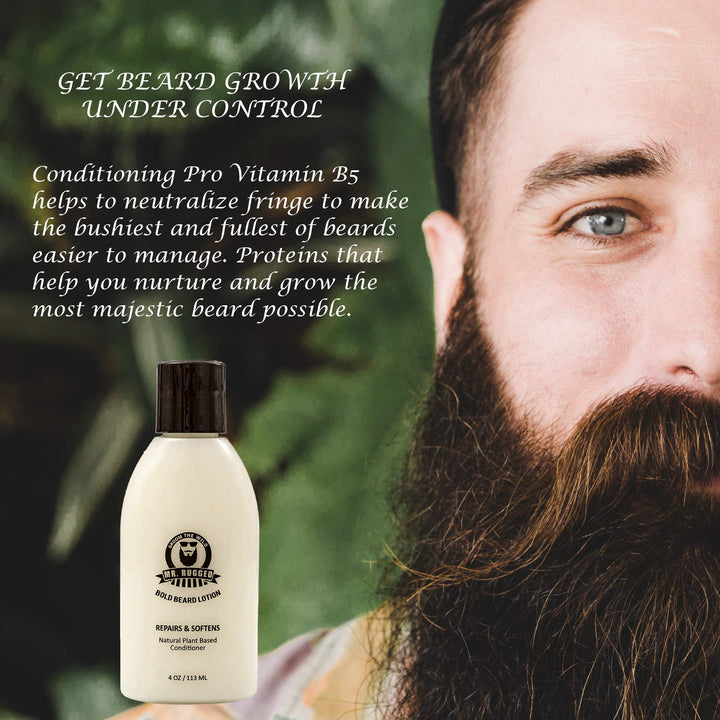 Mr. Rugged Bold Beard Lotion Conditioner - Repair, Soften &amp; Protect Facial Hair with This Luxurious Beard Conditioner - Supports Healthy Beard Growth - Paraben &amp; Sodium Chloride Free - Works Better Than Beard Oils or Beard Balms - Satisfaction Guaran