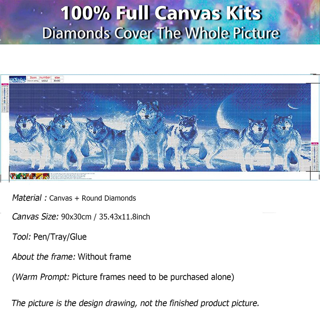 5D Diamond Painting Kits for Adults, Large Diamond Art Kits Full Drill Diamond Painting Kit for Adult Beginners, DIY Crystal Picture Art for Home Wall Decor 30x90cm/12x35in