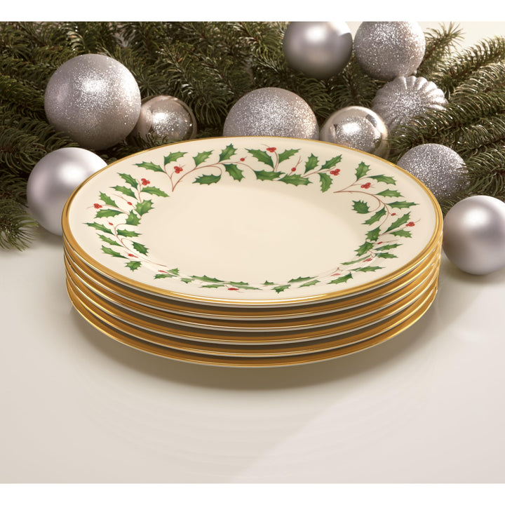 Lenox 146504000 Holiday 10.5 Dinner Plate, 1.65 LB, Red