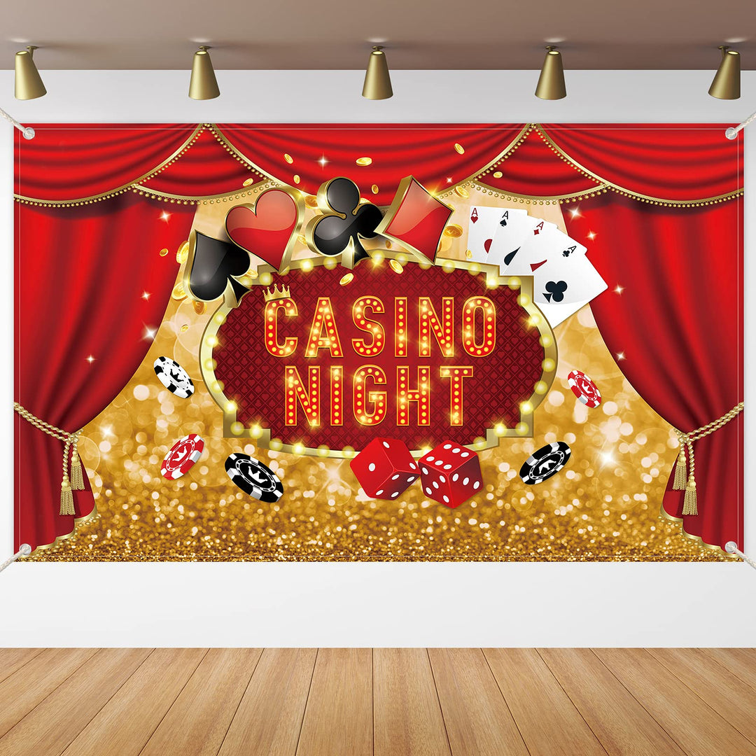 Casino Night Theme Party Decorations Backdrop Las Vegas
