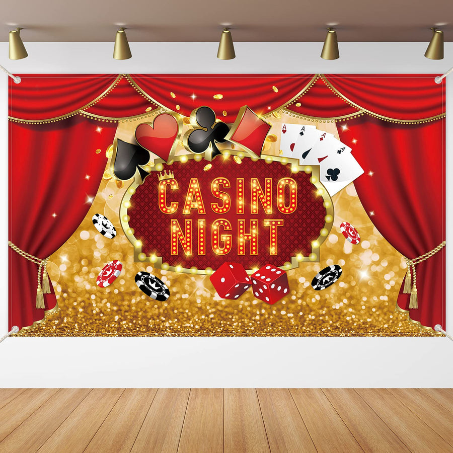 Casino Night Theme Party Decorations Backdrop Las Vegas