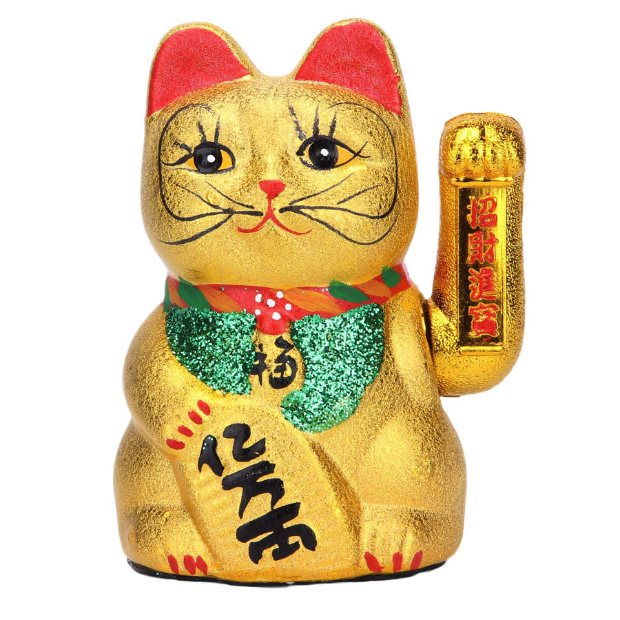 7 Beckoning Ceramic Maneki Neko Lucky Fengshui Cat