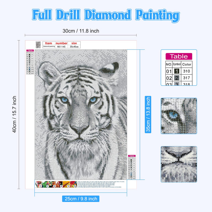 NAIMOER Tiger Diamond Art Kits for Adults,5D Diamond Ar