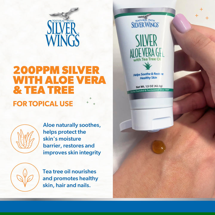 Natural Path Silver Wings 200ppm Silver with Aloe Vera 