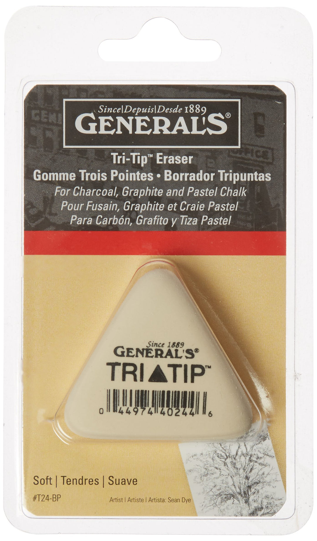 General Pencil GPT24BP Tri-Tip Eraser-