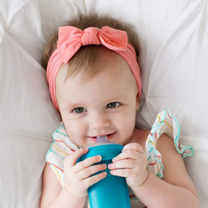 Boon Nursh Silicone Sippy Cup Lid - Convertible Transitional Sippy Spouts for Nursh Baby Bottles - Sippy Cup Lids for Babies - Baby Feeding Supplies - Ages 6 Months and Up - 3 Count