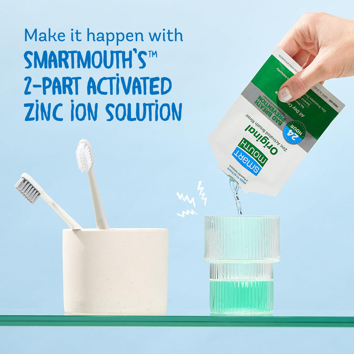 SmartMouth Mouthwash Travel Packets for 24 Hours of Fre