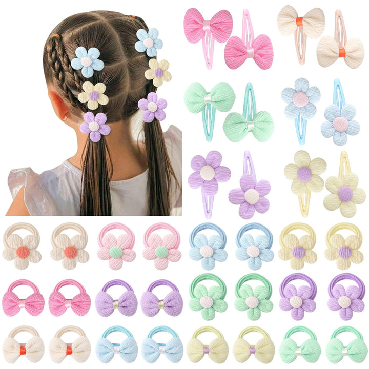 DRESHOW BQUBO Baby Girl Headbands with Bows Nylon Hairbands Handmade Hair Accessories for Newborn Infant Toddlers 10 Pack