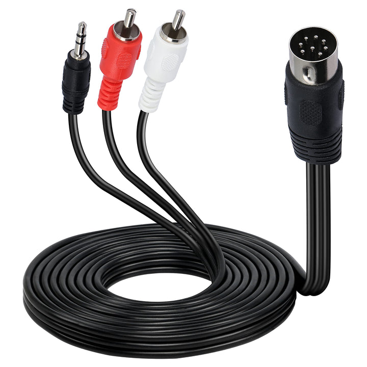 XMSJSIY Din 8 Pin to RCA 3.5mm Midi Cable, 8 Pin DIN Ma