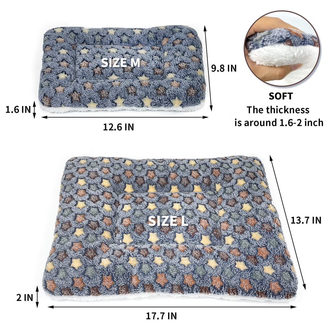 Amakunft 2 Pcs Guinea Pig Bed Mat Washable, Rabbit Winter Bed Pad for Indoor, Warm Small Animal Bed Mattres, Fleece Sleeping Pad for Bunny, Rat, Hedgehog, Sugar Glider, Chinchilla
