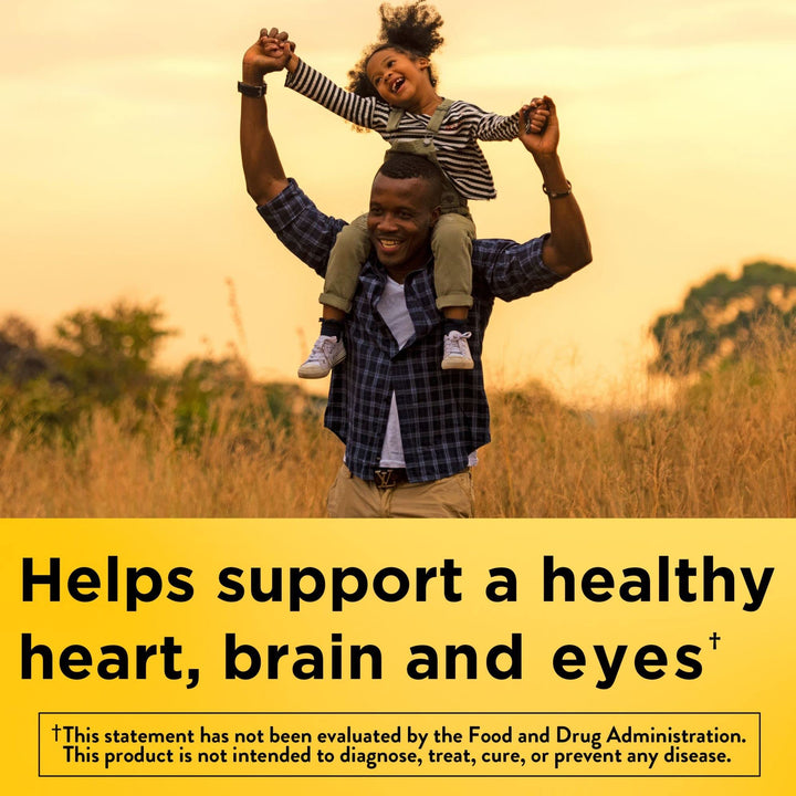 Omega 3 Fish Oil 1200 mg, Fish Oil Supplements as Ethyl Esters, Omega 3 Fish Oil for Healthy Heart, Brain and Eyes Support, One Per Day, Omega 3 Supplement with 100 Softgels