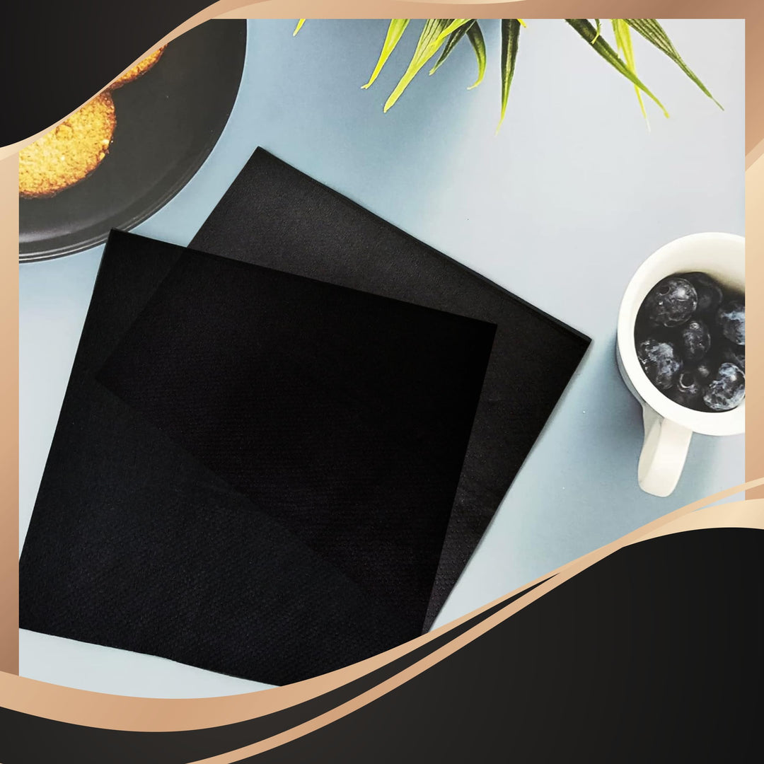 Perfect Stix - 2 Ply Black Napkin-100ct Paper Cocktail 