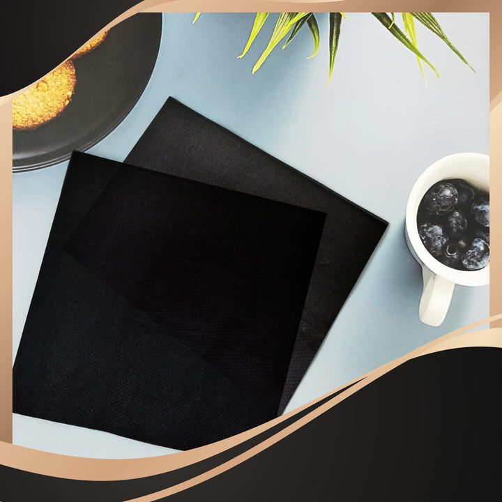 Perfect Stix - 2 Ply Black Napkin-100ct Paper Cocktail 