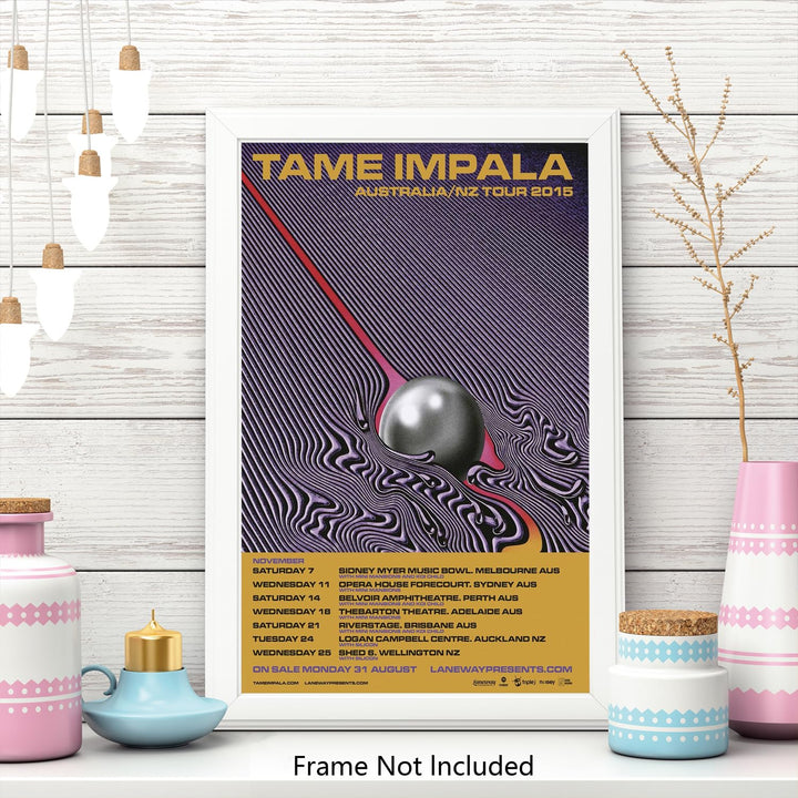 Tame Impala Poster - 16x25 inch Currents Tour 2015 Print Frameless Art Gift 40x63cm