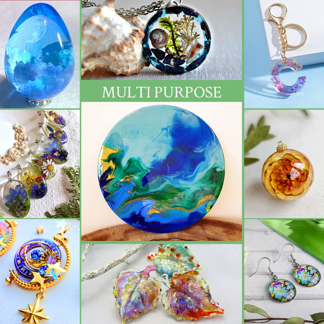 10 Pieces 30ML Crystal Epoxy Resin Curable Glue + Led Lamp for DIY Home Professional Handcraft Jewelry Earrings Necklace Bracelet Nail Art Accessories