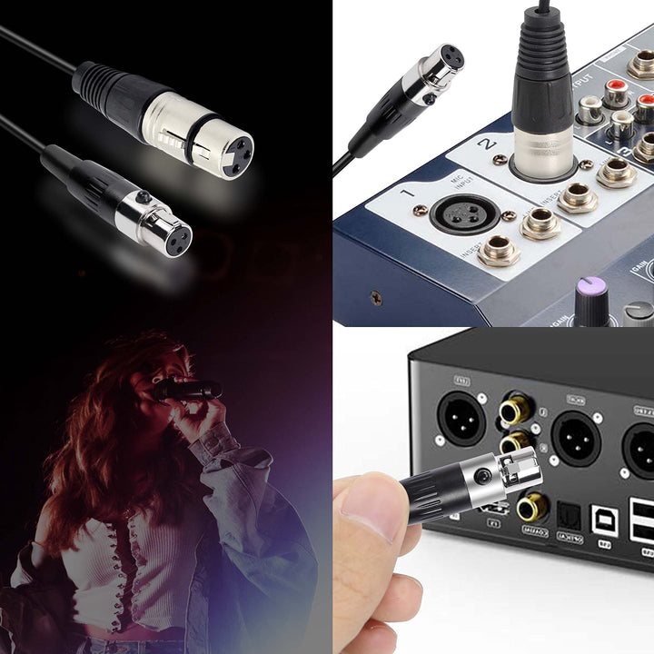 XMSJSIY Mini XLR Male to XLR Male Audio Cable Adapter, 