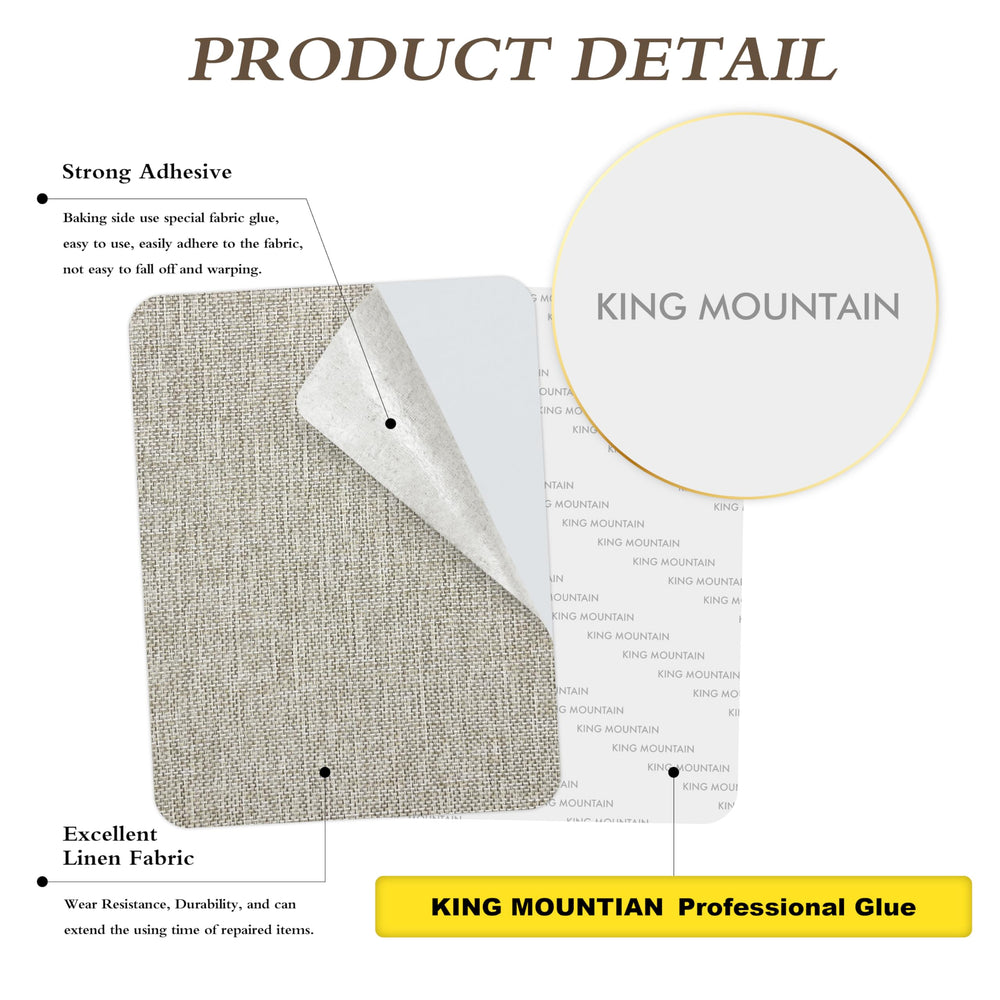 Coarse Linen Repair Patches, Self-Adhesive Linen Fabric Patches, 8X11 inch Extra Size, Multi Color, Can be Used for Linen Sofa Repair and Linen Clothes Repair(8 x 11,Cream-Gray 1.0)