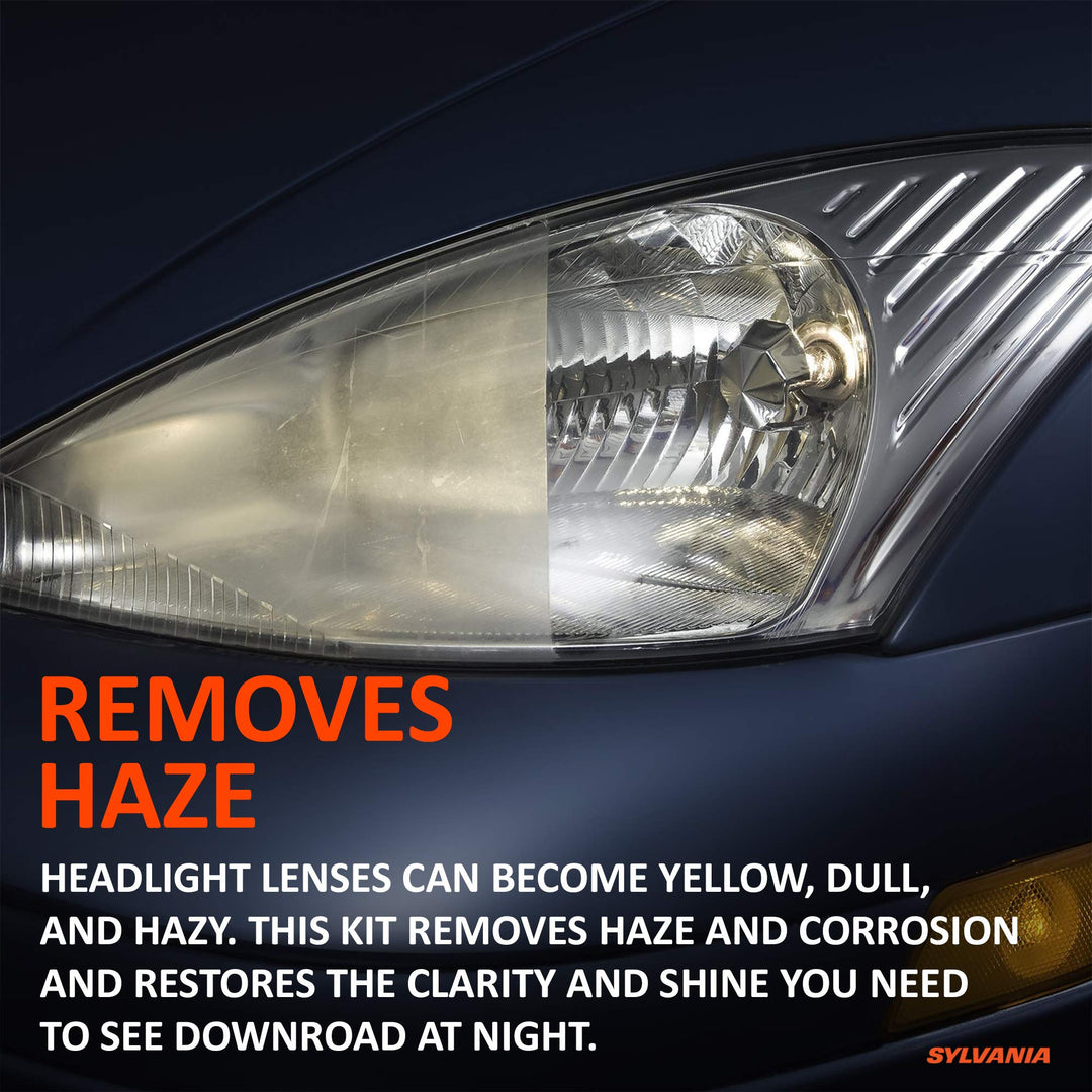 - Headlight Restoration Kit - 3 Easy Steps to Restore Sun Damaged Headlights with Exclusive UV Block Clear Coat, Light Output and Beam Pattern Restored, Long Lasting Protection