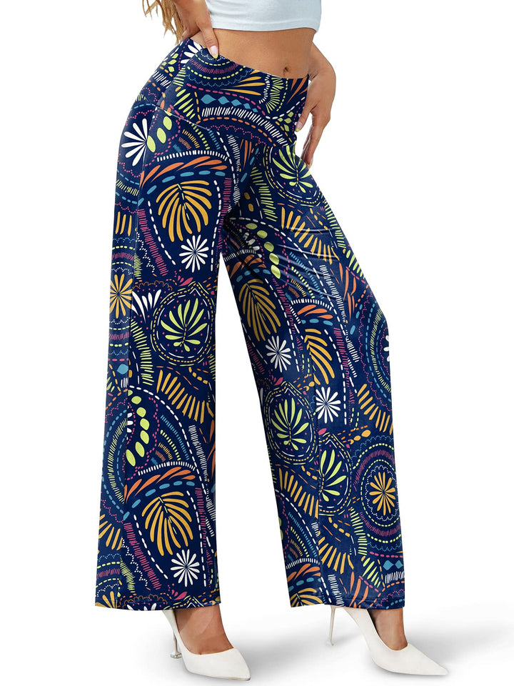 Women&#39;s Stretchy Wide Leg Palazzo Lounge Pants Casual Comfy High Waist Palazzo Pants