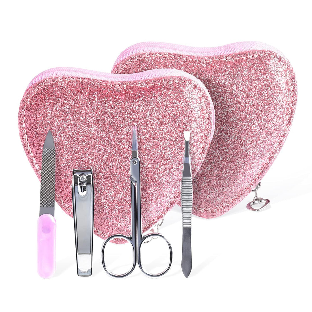 Heart Manicure sets Nail Clippers Pedicure Set Manicure Kit for Girls Pack of 2 Sets