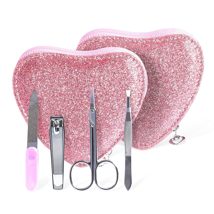 Heart Manicure sets Nail Clippers Pedicure Set Manicure Kit for Girls Pack of 2 Sets