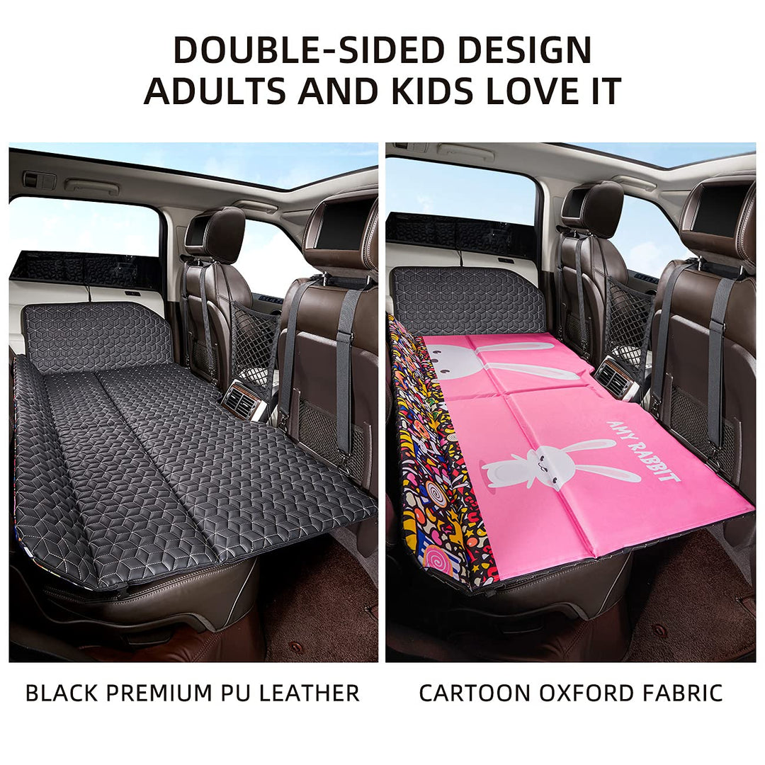 ABE Non-Inflatable Car Mattress,Double-Sided, Folding Bed Portable SUV Camping Back Seat Travel Mattress for Sleeping (Amy Bunny)